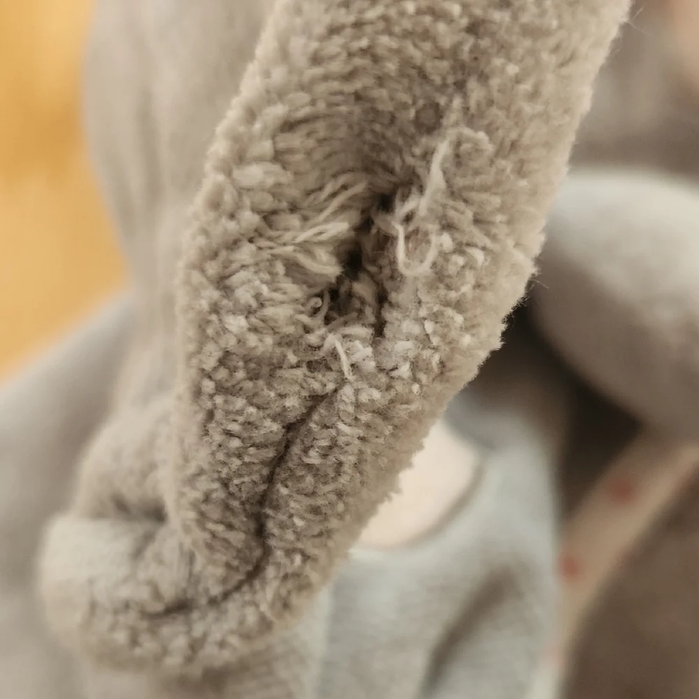 Gray Elephant Hooded Baby Towel